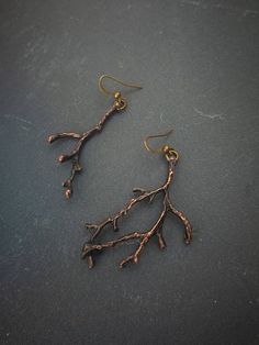 Autumn Jewelry Copper Branch Earrings Dangle Long - Etsy Twig Earrings, Brown Tree, Autumn Jewelry, Branch Earrings, Rustic Earrings, Asymmetrical Earrings, Soldering Jewelry, Nature Earrings, Tree Earrings