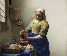 a painting of a woman pouring water from a jug