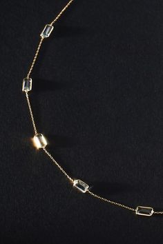 Made with 14k, 18k, and 24k plated gold, this only-at-Anthro collection is designed with everyday wear in mind. Whether working out, running errands, or heading to dinner, these made-to-last pieces add a glimmer of luxury to every look. Luxury Baguette Necklace For Formal Occasions, Gold Necklace With Baguette Diamonds, Luxury Faceted 14k Gold Necklaces, Luxury 14k Gold Faceted Necklaces, Timeless Gold Baguette Cut Necklace, Luxury 14k Gold Faceted Necklace, Refined Gold Baguette-cut Jewelry, Fine Jewelry Gold Baguette Cut Necklace, Timeless Gold Necklace With Baguette Diamonds