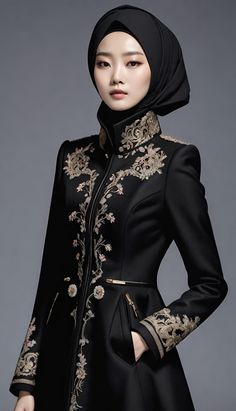 Blazer Abaya, Chesterfield Coat, Fashionable Work Outfit, Modest Fashion Outfits, Coat Design, Dream Wedding Dresses, Blackpink Lisa, Dream Dress