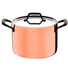 a pink pot with black handles on a white background for use in cooking dishes or as a casserole