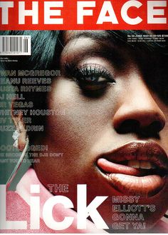 the face magazine cover features an image of a woman with her eyes closed and lipstick on