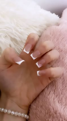 May Nails: Summer-Ready Styles for Every Occasion French Tips Pink Heart, French Tips Nails With Heart, White And French Tip Nails, Summer French Tip Designs, Nails Cdg Heart, French Tip Nail Designs Summer, Summer Heart Nails, Cute And Classy Nails, Pink Cdg Nails