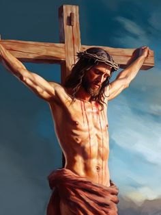 Crucifixion of Jesus - Paint by numbers Jesus Christ On The Cross, Jesus Passion, Christian Painting, Jesus Crucified, Christ On The Cross, Archangel Prayers, Worship Quotes, Cross Pictures, Jesus Drawings