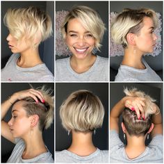 Short Hair Hacks, Hairstyles Prom, Prom Hairstyles For Short Hair, Short Pixie Haircuts, Short Hair Haircuts