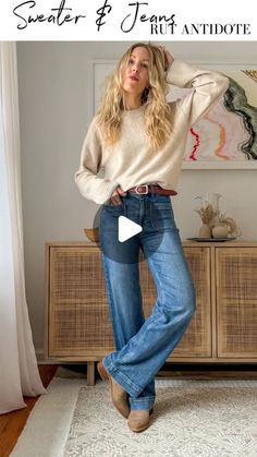 Liz Teich on Instagram: "Do you love sweaters?

Do you love jeans?

Are you in a style rut?

If you said yes to any of these, then you may need some of my favorite sustainably made staples this season from @fahertybrand 

✨✨✨LIZT20 for 20% off ✨✨✨

Their Stretch Terry Patch Pocket Pants only look like jeans but they’re basically sweats in disguise and you’ll never feel like you’re in a rut. 

Especially when you mix-and-match with some of my favorite staples from them. 

Which way would you style it?

A D  #fahertybrand #sustainablestyle #sweaterweather #styletips #stylingideas #reelsinstagram #agelessstyle #bohostyle #reelsinstagram #classicstyle #capsulestyle" Style Rut, In A Rut, Ageless Style, Love Jeans, In Disguise, Pocket Pants, Mix N Match, Sweater Weather, Jeans Style