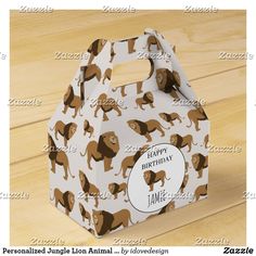 an animal themed birthday party treat bag