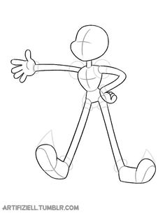 a cartoon character with his arms outstretched