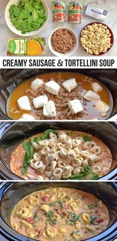 this creamy sausage and tortellini soup is so easy to make