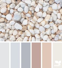 the color palette is neutral and has many different rocks