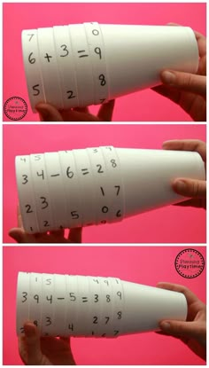 the instructions for how to make a paper roll with numbers and times on each side