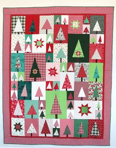 Pine Hollow modern quilt pattern by Amy Smart - Diary of a Quilter. Fat Quarter Friendly. Fair Isle Quilt Pattern, Fair Isle Quilt, Modern Christmas Quilt, Tree Quilt Pattern, Forest Quilt, Tree Quilts, Christmas Quilt Blocks, Amy Smart