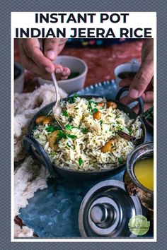 Instant Pot Rice Pilaf, Rice In The Instant Pot, Recipe Using Cauliflower, Instant Pot Indian, Vegetarian Rice Recipes, Ghee Rice, Instant Pot Rice, Asian Side Dishes, Vegan Stew