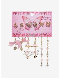 Sweet Society Bow Heart Horse Carousel Earring Set | Hot Topic Carousel Earrings, Cool Clothes For Girls, Sweet Society, Heart Horse, Horse Carousel, Cool Girl Outfits, Emily The Strange, Horse Heart