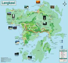 a map of langkawi with all the major roads