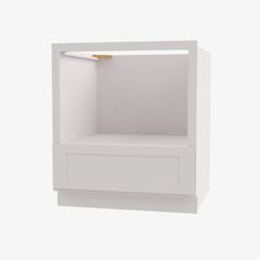 an empty white box with a light on top