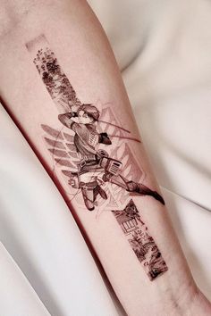 a person with a tattoo on their arm