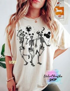 Disney Skeleton, Halloween Pregnancy Shirt, Disney Outfit Inspo, Disney Fits, Funny Pregnancy Shirts, Disney Halloween Shirts, Funny Pregnancy Announcement, Pregnant Halloween, Dancing Skeleton