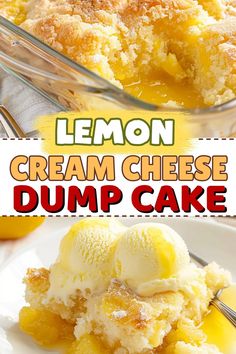 this lemon cream cheese dump cake is so good it's made in the microwave