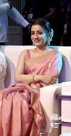 Trisha Krishnan Saree, Saree Simple, Haldi Ceremony Outfit, Pink Kurti, Indian Fashion Trends, Wifey Material