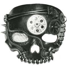 Steam Punk Adult MaskThis mask is an interesting mix of steampunk, pirate, and horror! Includes: Mask is metal-like and skull shaped without the jaw, with mesh over one of the eyeholes and a large silver gear in the middloe of the forehead. Available Sizes: One size fits most Adult.

Special Shipping Information: This item ships separately from other items in your order. This item cannot ship to a P.O. Box. This item may be subject to additional processing days.

ITEM IS NOT ELIGIBLE FOR EXPEDIT Steam Punk Mask, Punk Mask, Skeleton Mask, Horror Mask, Zombie Vampire, Steampunk Mask, Horror Masks, Drawing Simple, Skull Mask