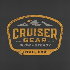 a black and yellow poster with the words cruiser gear on it