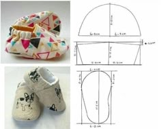 the pattern for this baby booties is very easy to sew