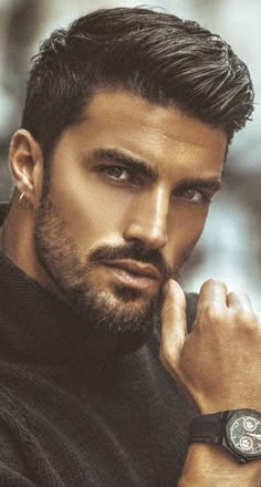 Italian Man Hairstyle, Muscular Dark Haired Men, Italian Hairstyles Men, Beard Styles Bald, Beard Styles Shape, Scruffy Beard, Long Beard Styles, Beard Styles Short, Perfect Beard