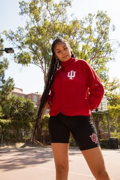 The Coach Sweater! A cozy, teddy sherpa zip-up sweater. Features a mock neck and front block contrast with deep side pockets. SIZING AND DETAILS Sizing: XS-XXL Side pockets 100% Polyester Embroidered logo application P.S. We’d love to see you repping this style! Make sure to tag us (@hypeandvice) to be featured :) Iu Merch, Tailgate Clothes, Iu Hoosiers, Cheerleader Skirt, College Tailgating, White Tennis Skirt, Indiana University, Zip Up Sweater