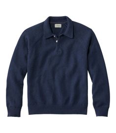 Our essential rugby polo sweater is both casual and comfortable, in an ultrasoft blend of 95% cotton with 5% cashmere for a luxurious feel. Traditional Fit: Relaxed through the chest, sleeve and waist. 95% cotton/5% cashmere. Versatile midweight blend. Machine wash, dry flat. Ribbed trim. Double placket with twill trim and rubber buttons. Ribbed polo collar. Raglan sleeves for ease of movement. Imported. | Men's Wicked Soft Cotton/Cashmere Sweater, Rugby Polo, Cotton Blend/Rubber European Mens Fashion Classy, Sweater Polos, Dapper Gentleman Style, Mens Sweaters, Sweater Polo, Rugby Polo, Concept Clothing, Polo Classic, Work Clothing