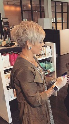 Haircuts For Over 50, Short Shaggy Pixie Haircuts, Long Pixie Hairstyles, Popular Short Hairstyles, Pixie Bob Haircut, Haircut For Older Women