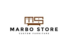 the marbo store logo is shown in brown and black, on a white background