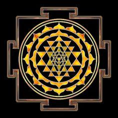 the srishma symbol is shown in gold and black