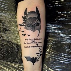 a person with a bat tattoo on their arm and the words,'this is what we