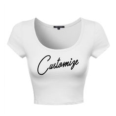 Customize this adorable white crop top! Here's what to do: 1. Pick font type 2. Pick font color 3. Pick what you want it to say LIST THE ABOVE IN THE NOTES SECTION AT CHECKOUT! NOTE: Be very specific when listing how you want the text, layout and any puctuation on your item. For instance, if you would like it on multiple lines versus one line, let us know (order notes come over as a run on sentence so we don't know unless you specifically communicate this). Also, if there are multiple items in y Basic White Cropped Shirt, White Basic Cropped T-shirt, White Crew Neck Cropped Shirt For Summer, White Fitted Cropped Shirt With Short Sleeves, Fitted Cropped Tops With Letter Print, Fitted Letter Print Cropped T-shirt, Fitted Casual Crop Top With Letter Print, Fitted Letter Print Cropped Shirt For Spring, Basic Fitted White Cropped T-shirt