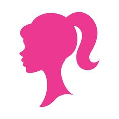 a pink silhouette of a woman's head