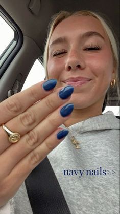 Navy Nails, Cute Simple Nails, Dipped Nails