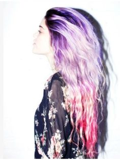 pink & purple ombre hair Soft Grunge Hair, Sky Ferreira, Hair Color Pastel, Unicorn Hair, Hair Colours