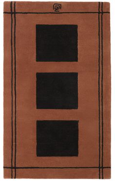 Rectangular hand-tufted New Zealand wool rug in brown and black. · Graphics and logo at face · H160 x W96 cm Available exclusively at SSENSE. Supplier color: Brown/Black Football Rug, Blue Sunset, Viscose Rug, Little Houses, Fall 2024, Brown Beige, Accent Furniture, Home Decor Items, Wool Rug