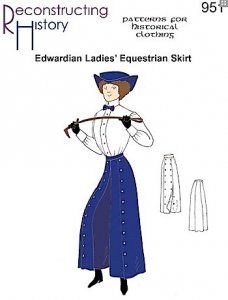 the sewing pattern for edward ladies's equestrian skirt