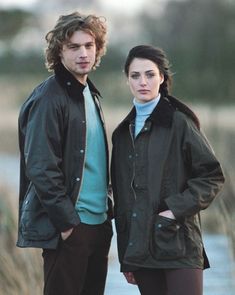 barbour couple Twirling Clare Barbour Bedale, Barbour Quilted Jacket, Waxed Jacket, Waxed Cotton Jacket, Barbour Jacket