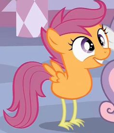 the pinkie pony is standing in front of a heart shaped object with her eyes closed