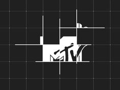 a black and white logo with the word tv on it