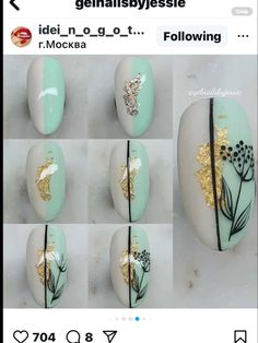 Mickey Mouse Nail Design, Nailart Tutorial, Pinterest Valentines, Unghie Nail Art, Nail Art Techniques, Green Nail, Nail Art Hacks, Nail Art Inspiration, Floral Nails