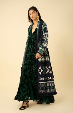 Wool Blend Jacquard Sweater
Shawl Collar, Fringe at Edges
Wrap Body with Belt 
Midi Length (46" HPS) Trending Photography, Usa Christmas, Sweater Shawl, Jacquard Sweater, Music Artist, Wrap Sweater, Celebrity Look, Boho Chic Fashion, Shawl Collar