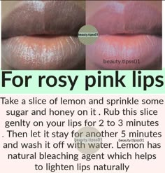 For Pink Lips, Natural Skin Care Ingredients, Garden Remedies, Basic Skin Care Routine, Beauty Tips For Glowing Skin