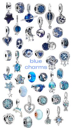 Pandora Charms Pink, Pandora Summer, Pandora Blue, Blue Theme