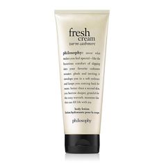 philosophy 7 oz. body lotion    What It Is  This body lotion will hydrate and soften your skin with its moisturizing formula, leaving your skin feeling silky-soft and lightly scented   What You Get      One 7-oz body lotion in choice of fresh cream, fresh cream warm cashmere, lemon custard, or sweet vanilla fig     What It Does      Fresh cream is an indulgent blend of creamy vanilla, sweet fresh whipped cream.      Fresh cream warm cashmere is scented of warm coconut, cashmere wood, vanilla bea Philosophy Vanilla Lotion, Fresh Cream Lotion, Philosophy Body Lotion, Fresh Cream Philosophy, Vanilla Philosophy, Philosophy Lotion, Fresh Cream Warm Cashmere, Fresh Cream Body Lotion, Vanilla Lotion