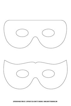 two masks are shown in black and white