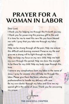 a prayer for a woman in labor